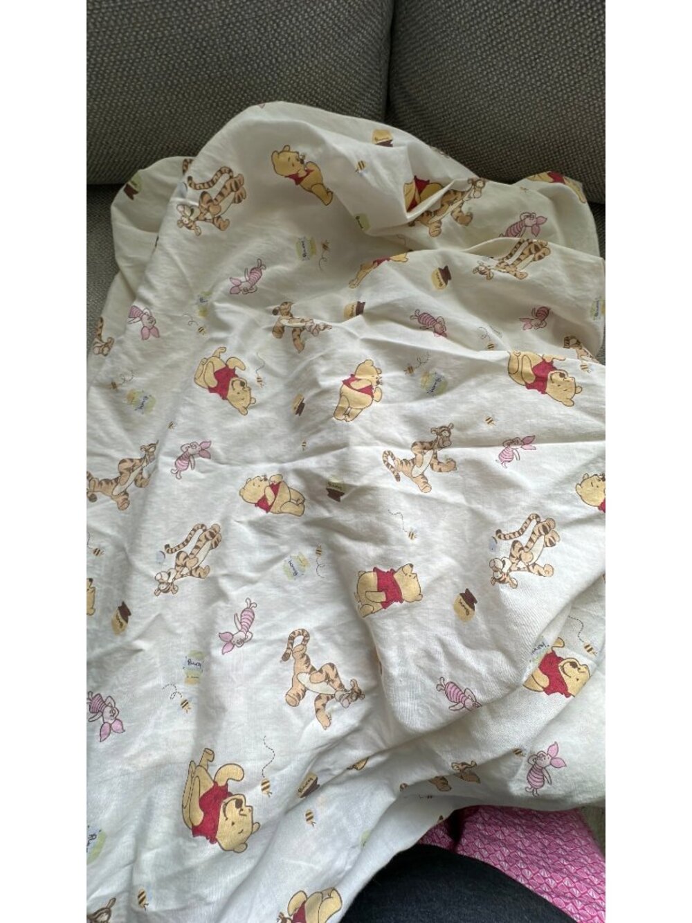 Vintage Disney Pooh tigger piglet fitted crib sheet